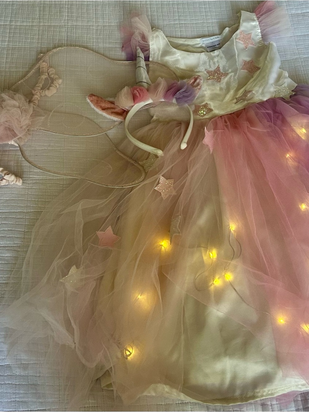 Pottery Barn Unicorn Fairy Costume with Light-Up Tulle 7/8
